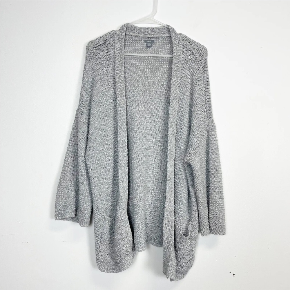 Aerie Gray Open-Front Cardigan